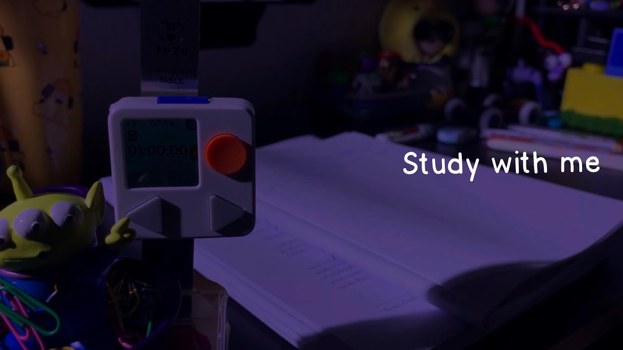 1 HOUR Study with me | white noise (rain sounds) | alarm + timer
