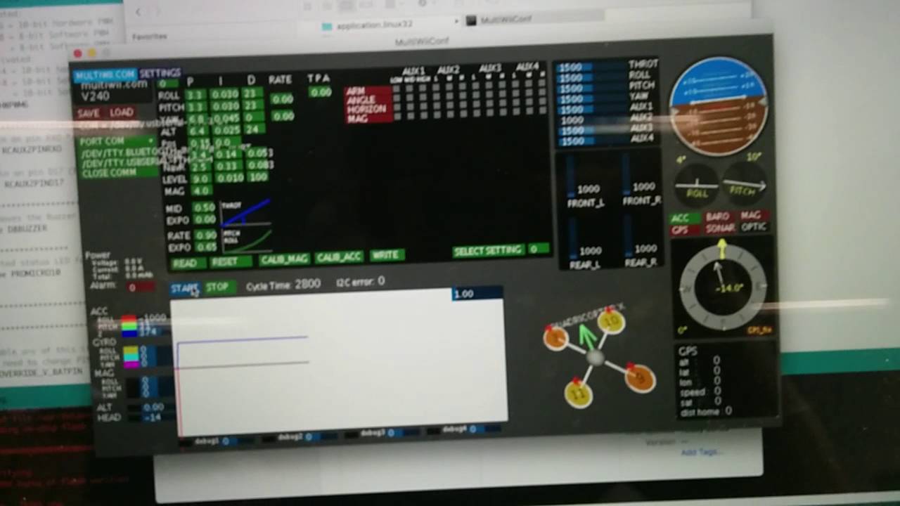satshakit flight controller Multiwii test