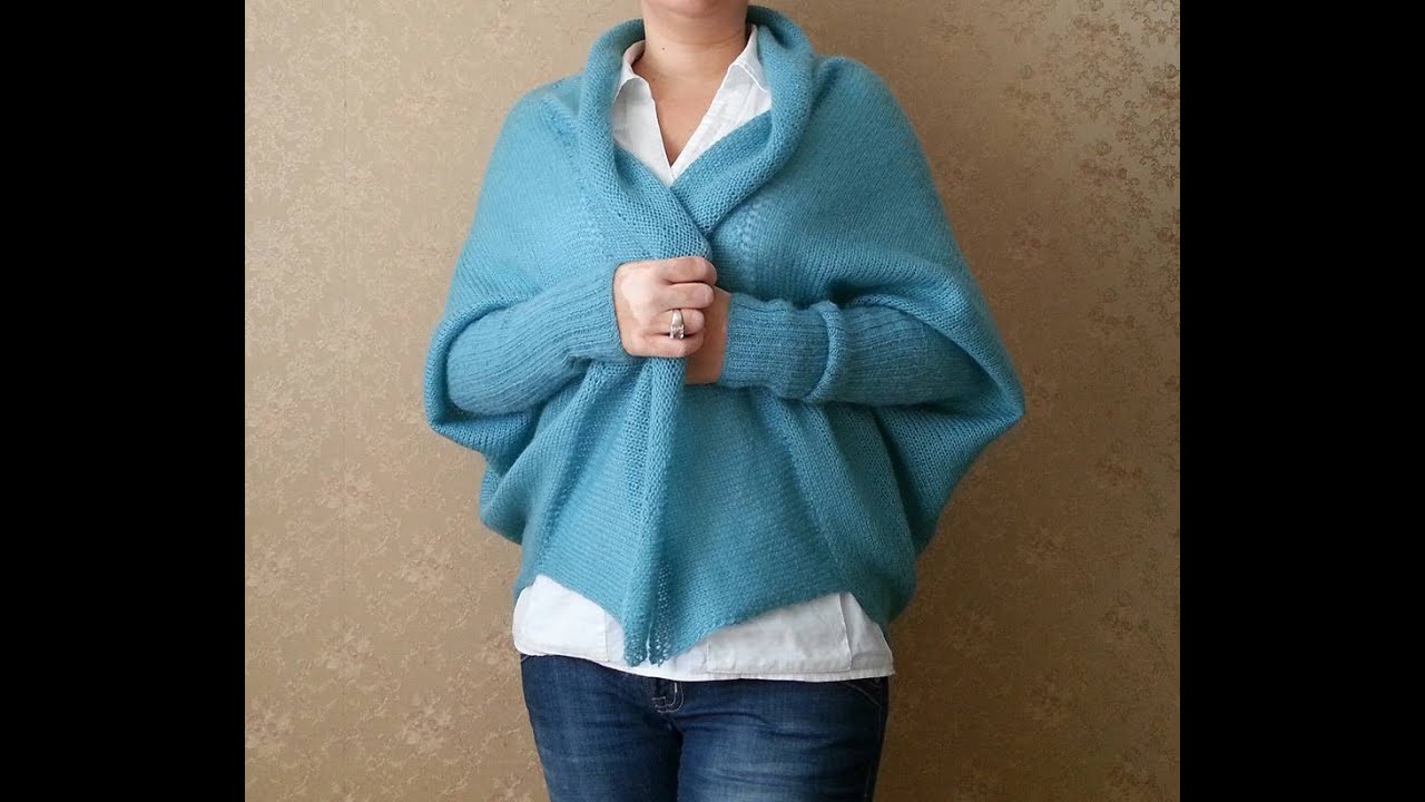 Вязаный кардиган спицами. Очень простой. Универсальный. Модный.