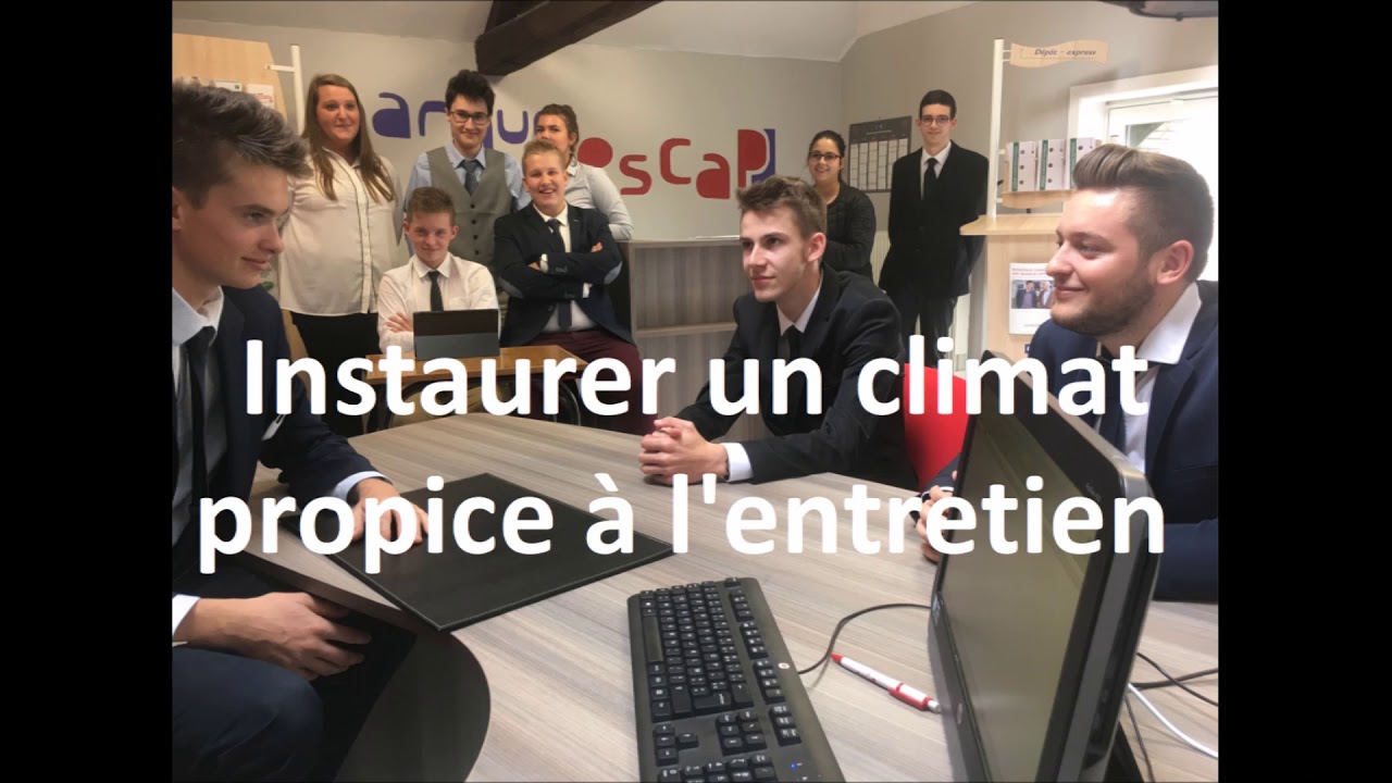 tuto Accueil entretien commercial Banque
