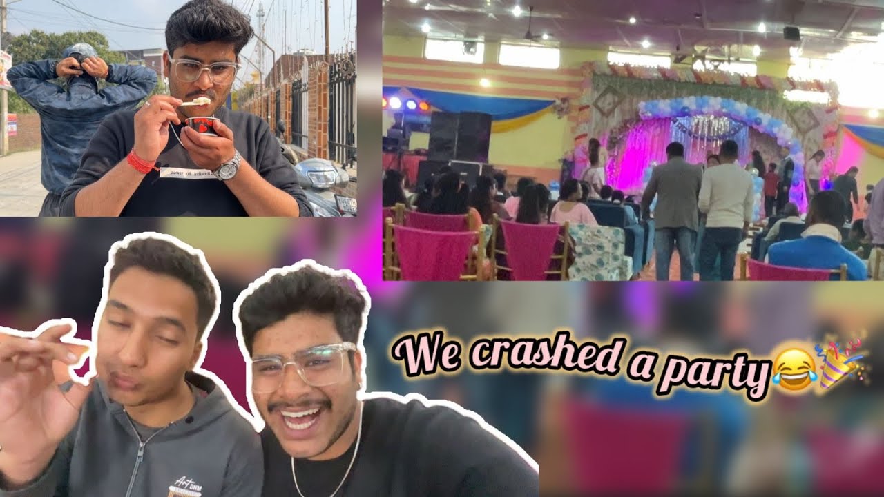 We Crashed A Birthday Party🤣🤧😭|| DOON UNIVERSITY || College Vlog || Wedding Crash #viral#dailyvlog 
