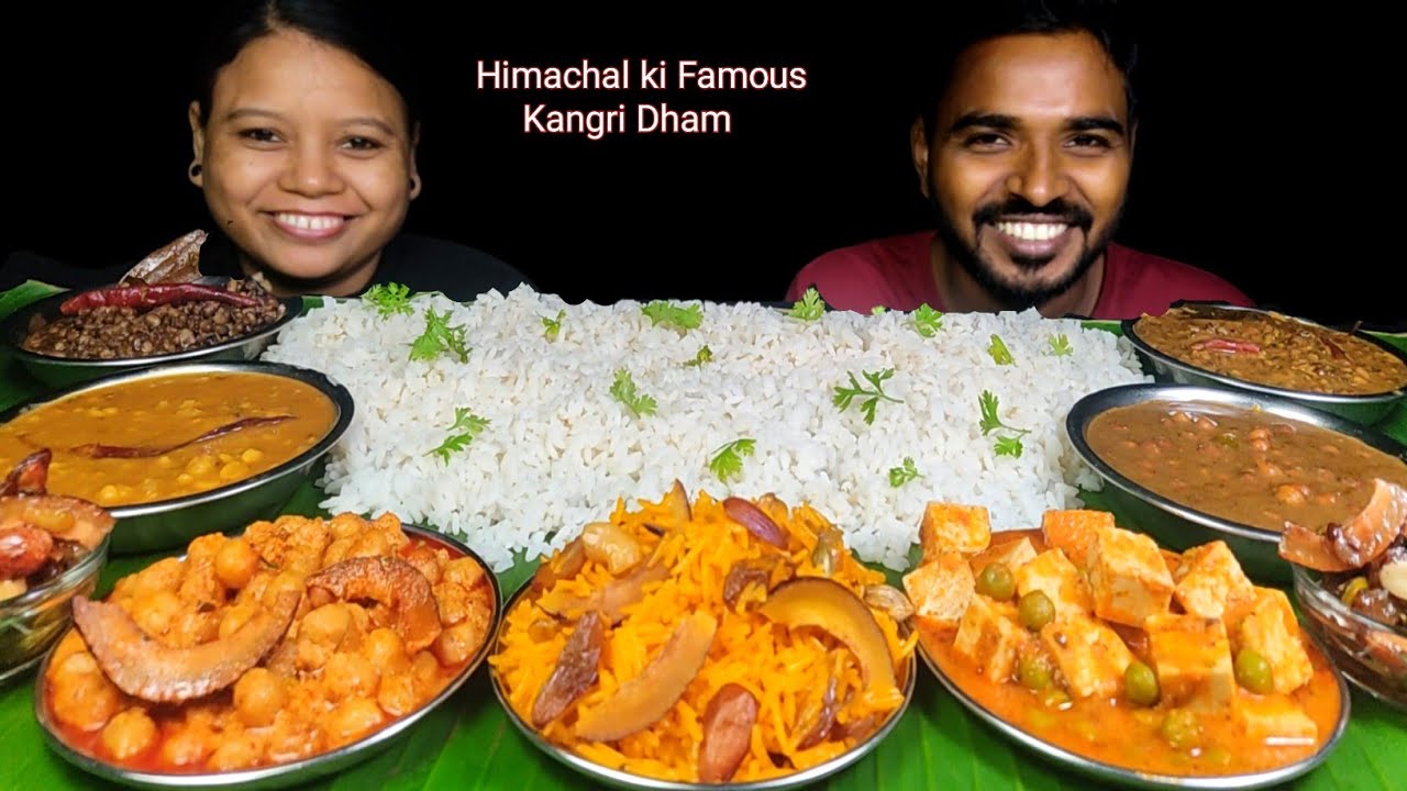 Chana Dal, Mitha Bhat, Chana Madra, Mani, Matar Paneer & Teliya Maa |Asmr Eating |Couple Eating Show