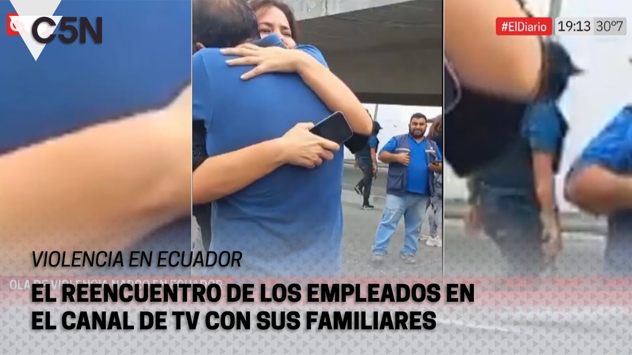 ECUADOR: así fue el REENCUENTRO de los EMPLEADOS del CANAL de TV  con sus FAMILARES