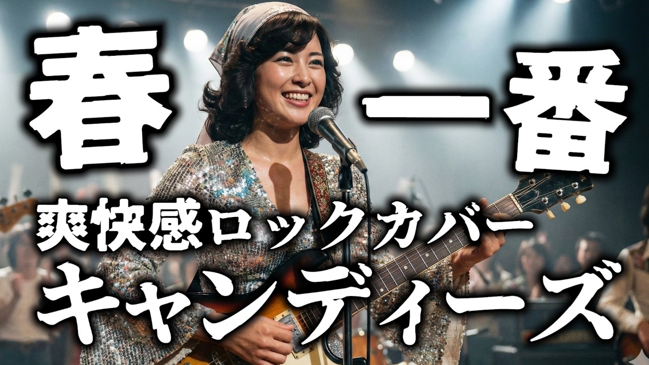 【キャンディーズ】「春一番」をガールズロックアレンジしてみた(AI ROCK COVER)
