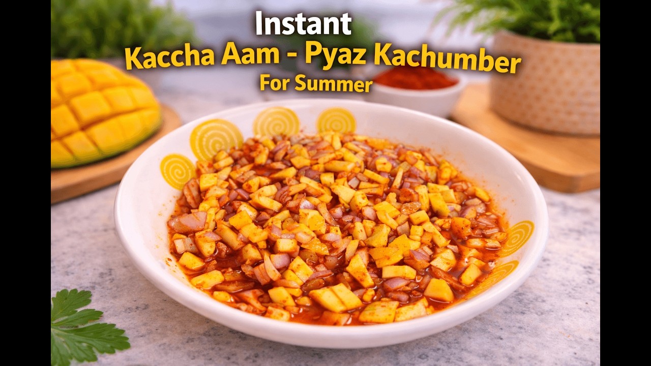 “2 Minute Kaccha Aam Kachumbar 😍 | No Cooking Recipe
