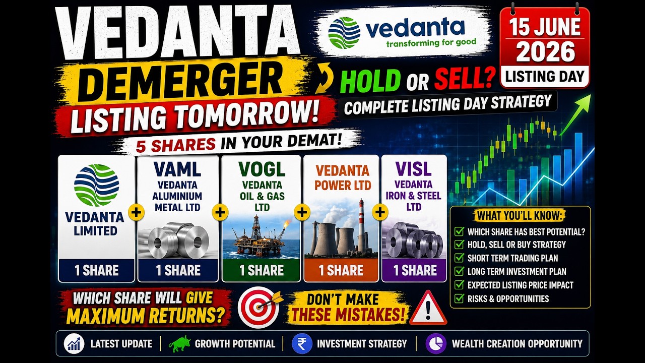 Vedanta Demerger Listing Tomorrow! Hold or Sell? Complete Listing Day Strategy | VAML, VOGL, Power