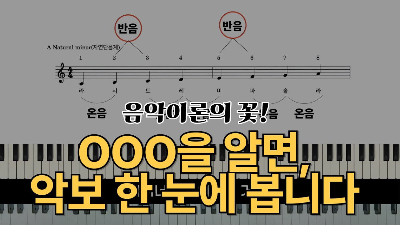 음악이론의 꽃, 화성학의 중심 이것을 알면 악보가 한 눈에 들어와요ㅣ마이너스케일 완벽정리
