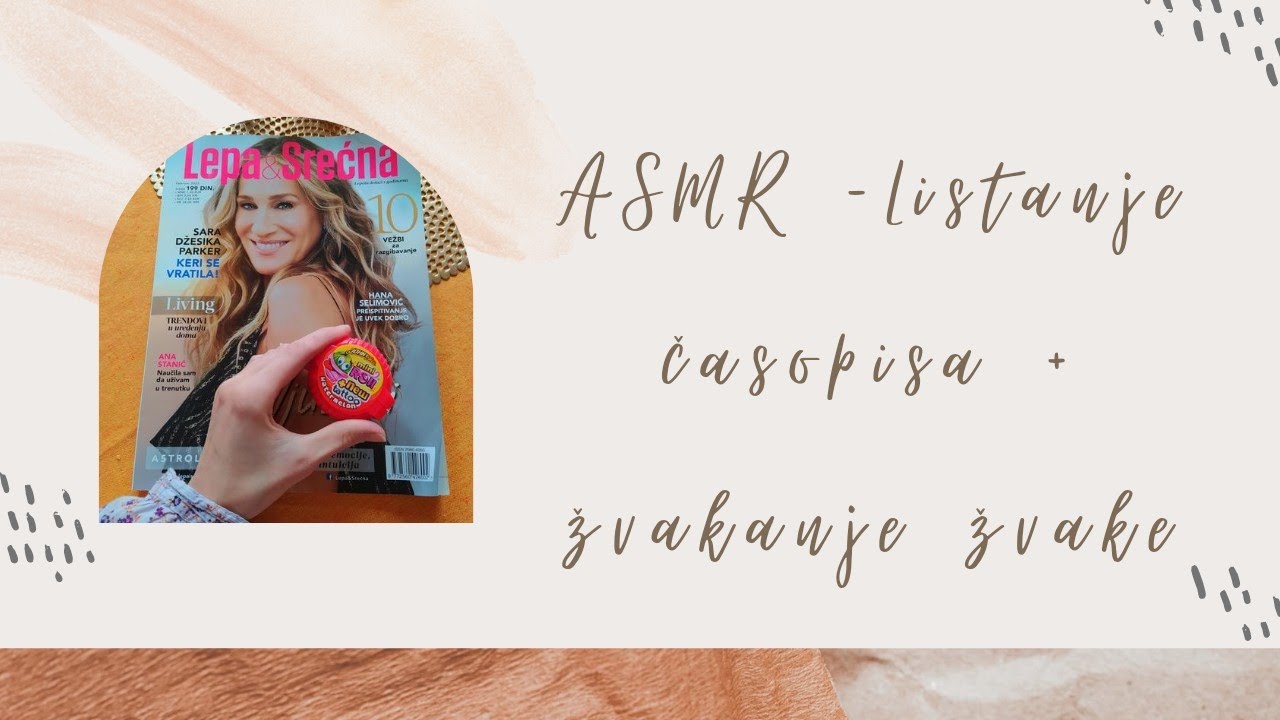ASMR - Listamo časopis + žvakanje žvake 🌺🌛💤