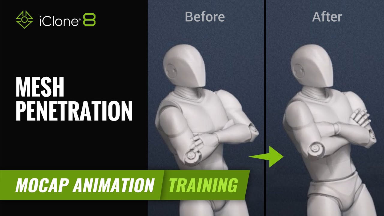 How to Quickly Fix Mesh Penetration with Motion Editing | Mocap Animation Course | iClone 8