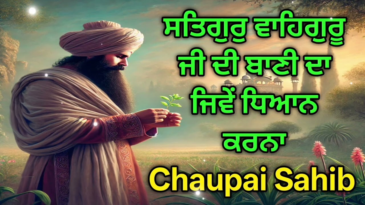 ਸਤਿਗੁਰ ਵਾਹਿਗੁਰੂ ਜੀ ਦੀ ਬਾਣੀ ਦਾ ਜਿਵੇਂ ਧਿਆਨ ਕਰਨਾ | chaupai Sahib full path 