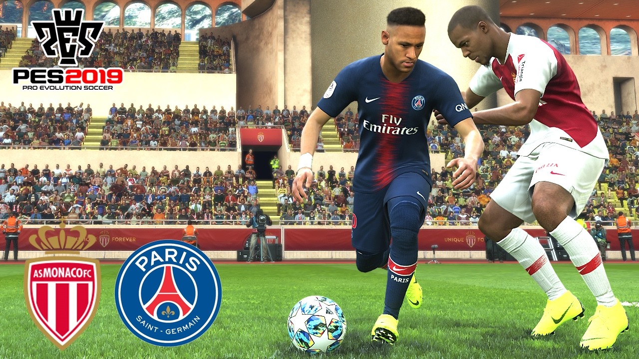🔴AS MONACO VS PSG | UEFA CHAMPIONS LEAGUE 25/26 NEYMAR MBAPPE CAVANI WORLD SOCCER PES 2019 PC HD
