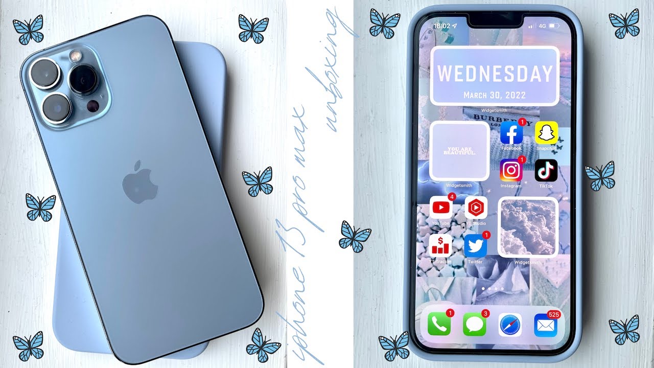 Распаковка iPhone 13 Pro Max *SIERRA BLUE* 🦋 // Первые впечатления и тест камеры | ТАКОЙ КРАСИВЫЙ...