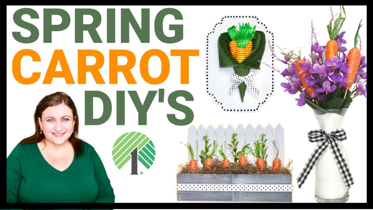 DOLLAR TREE CARROT DIY | SPRING CRAFT DOLLAR TREE TUTORIAL |  Carrots Galore Hop | DIY with Nadia