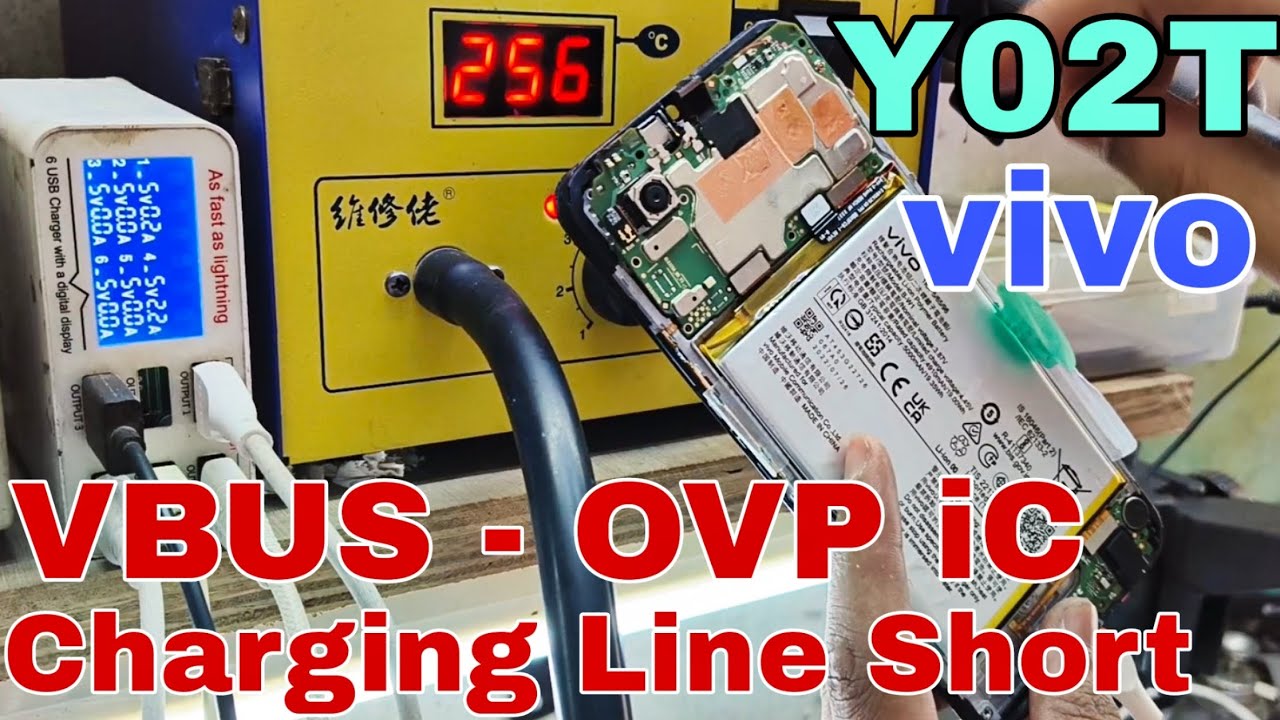 Vivo Y02, Y02s, Y02t VBUS Line Short Problem Solution / Vivo Charging Problem Solution