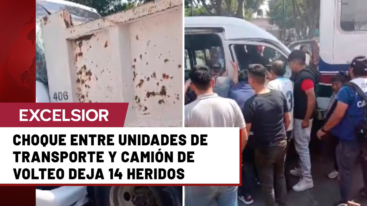 Choque m&uacute;ltiple en Ecatepec deja 14 heridos