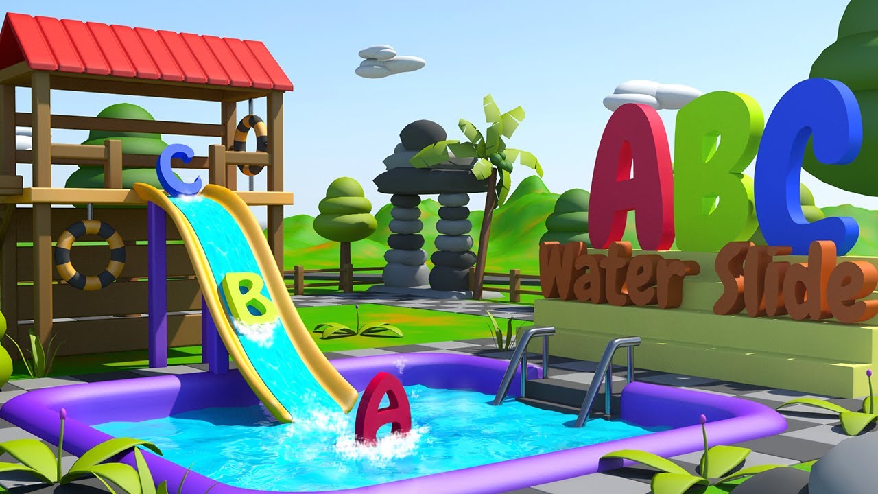 ABC Water Slide -  ABC Water Park - ABC Song For Children - ABC Song - Prime Kids TV-Nursery Rhymes