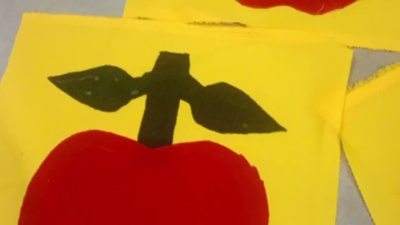 Apple bedsheet design cutting and stitching 
