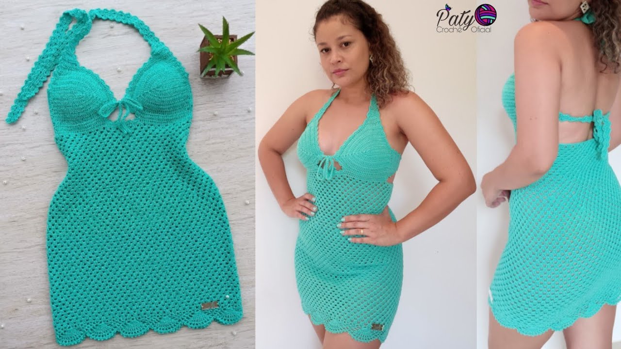 Vestido de Crochê Paty 🦋 super fácil(parte1/2)