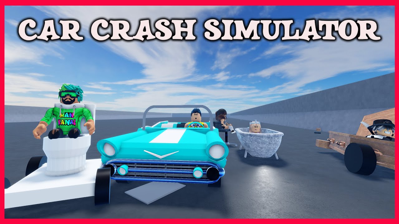 KOMİK ARABALARA BİNİP YARIŞ YAPIYORUZ ! | ROBLOX CAR CRASH SIMULATOR