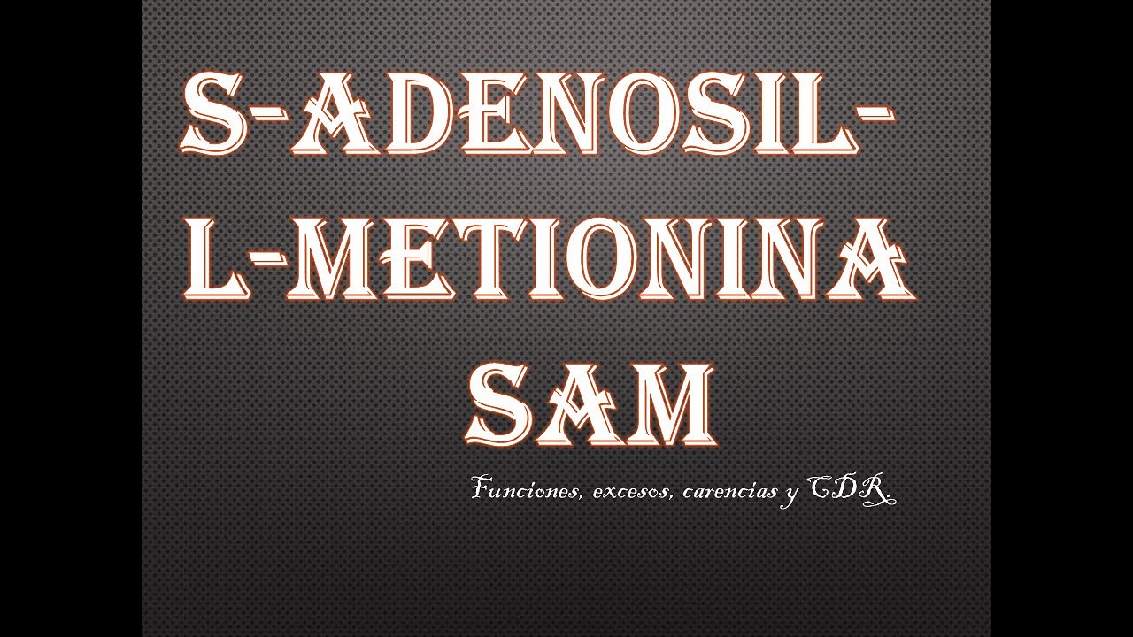 S-adenosil-L-Metionina [SAM] Funciones. Excesos. Carencias [Derivado de Aminoácidos]