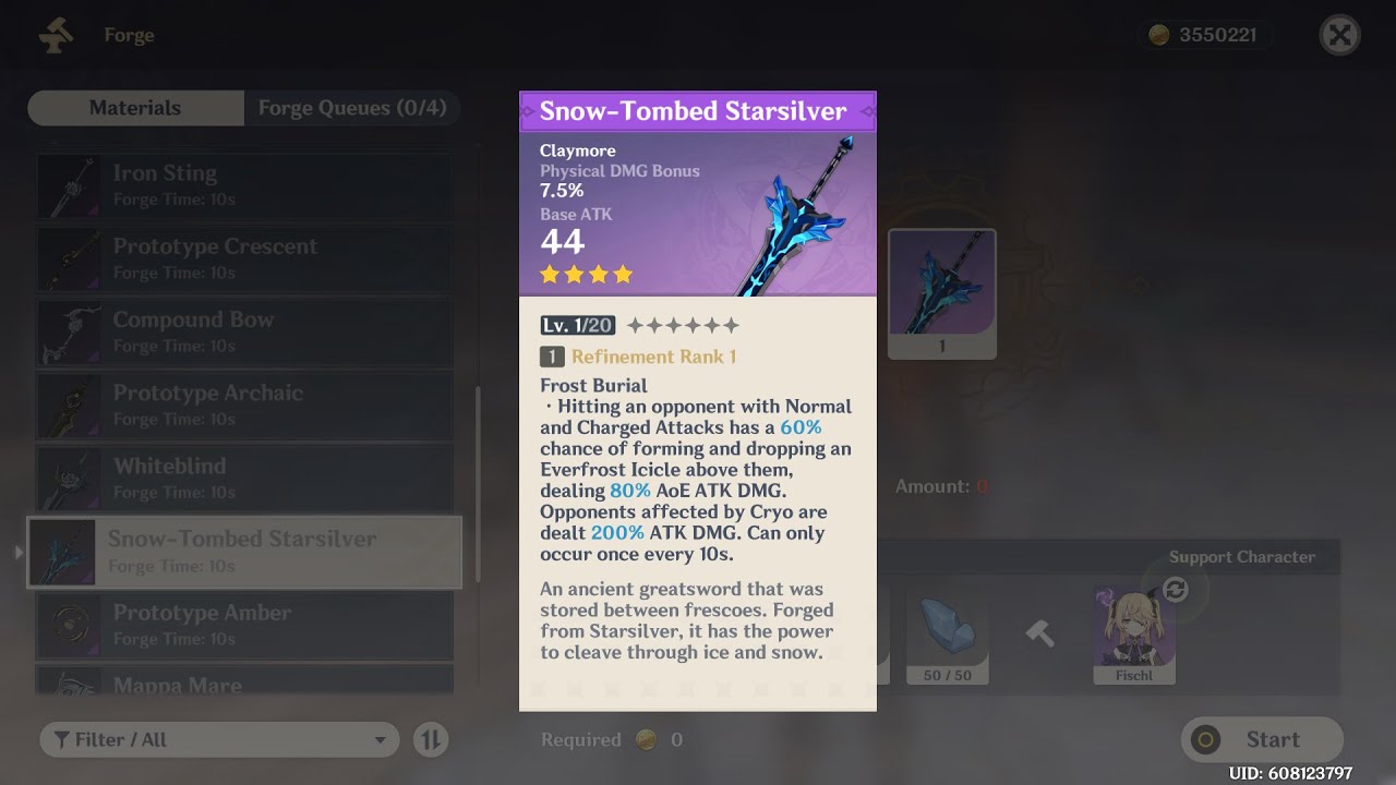 How to get new Snow-Tombed Starsilver blueprint | Genshin Impact