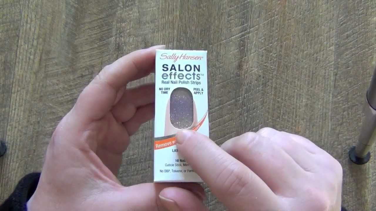 Sally Hansen nail strips tutorial
