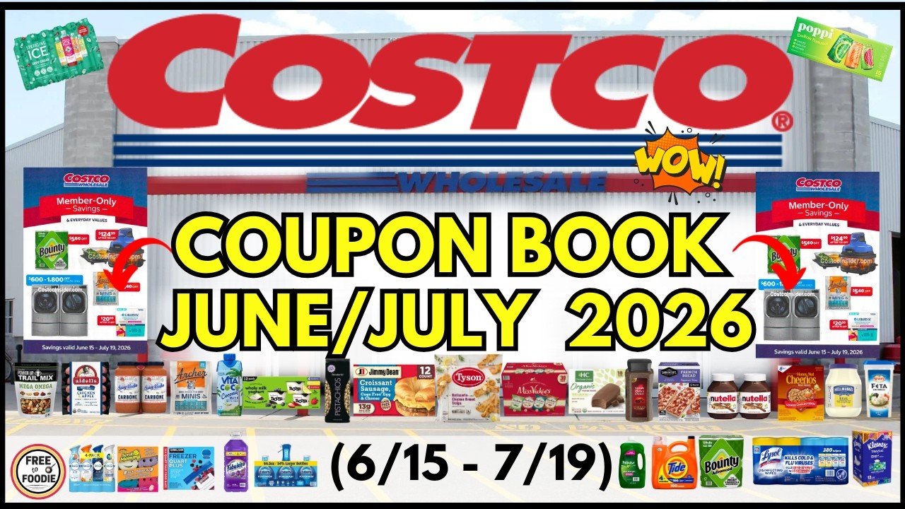 🚨*НОВИНКА* Превью купонной книжки Costco на ИЮНЬ/ИЮЛЬ (15.06&ndash;19.07)🔥Bounty, Lysol, Poppi, Nescafe...