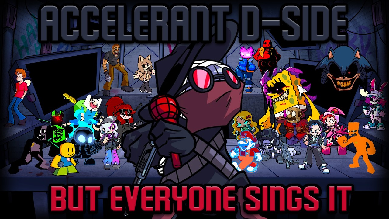 ACCELERANT D-SIDE but Every Turn a Different Character Sings It 🎵🎤 (FNF BETADCIU)