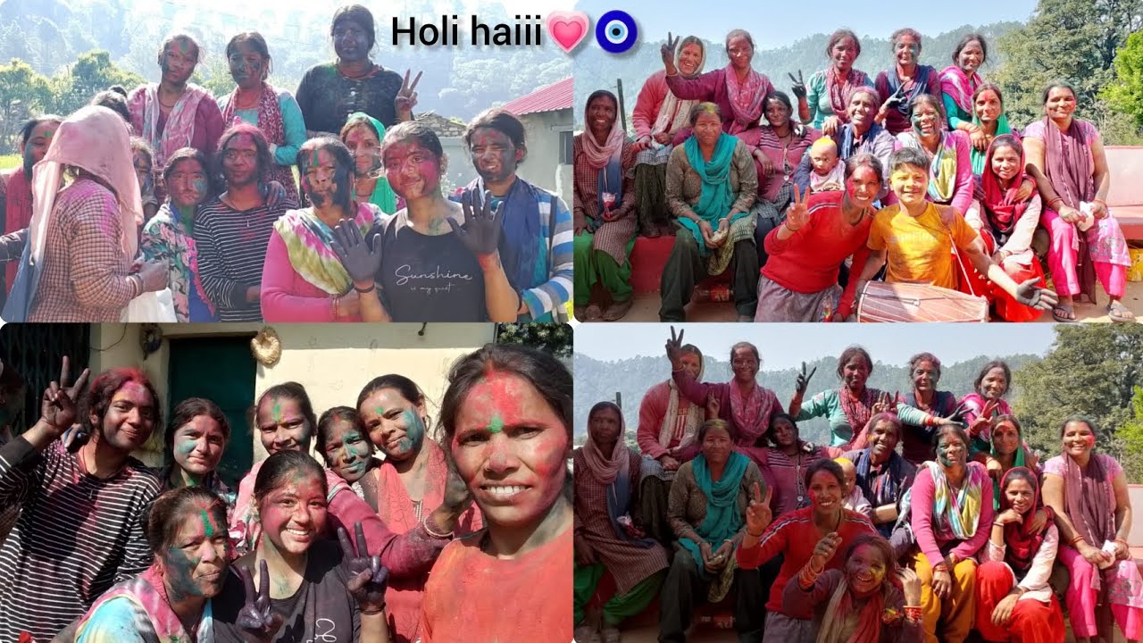 Gaau me aayi khoob raunak....💗🌷holii haii....✨😚gaau walo ke saath manai holi...😁😌vlog 114....✨🤩
