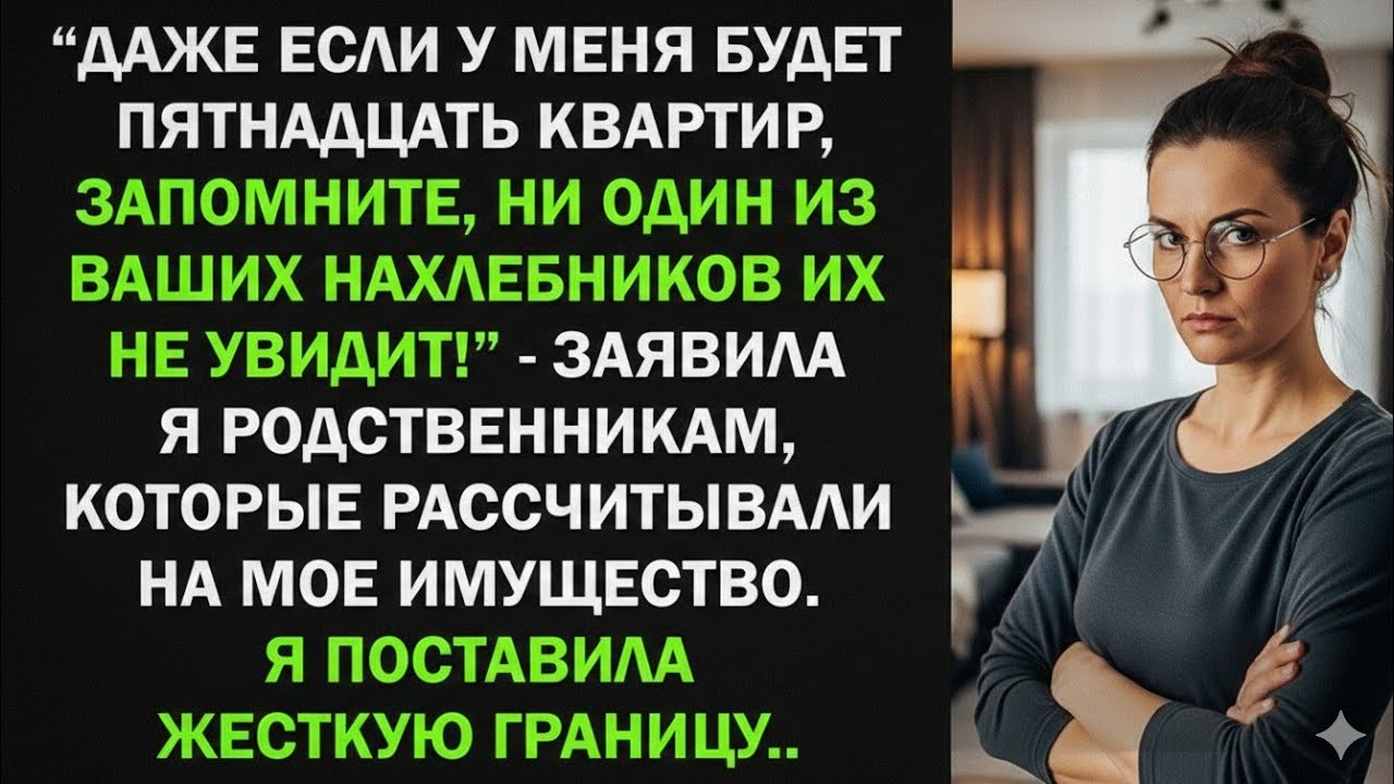 Родня рассчитывала на мои квартиры, но я жестко поставила их на место