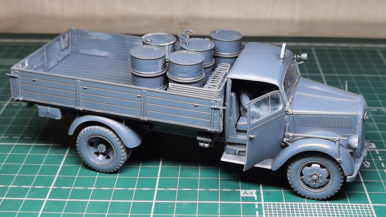 Сборка от а до я! Модель немецкого грузовичка Опель-блиц.Tamiya 2008.