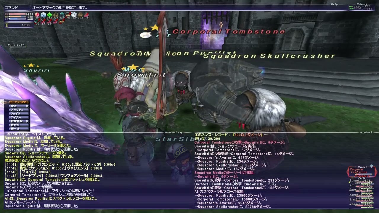 ff11 脳筋４垢ダイバーサンド占有wave1 20260119 装備開放目的
