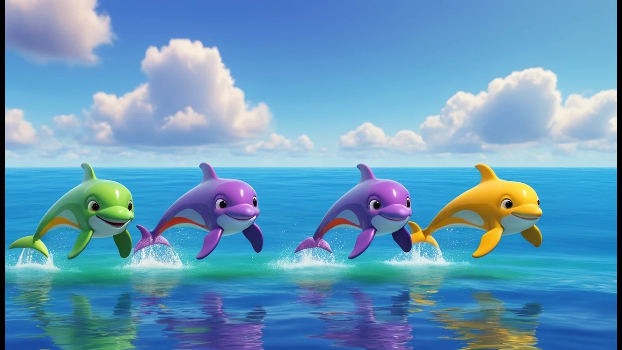 Five Little Dolphins Splash Splash Splash | Ocean Adventure & Counting Song