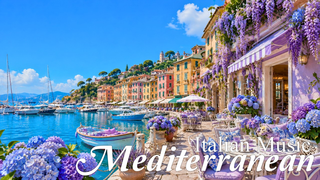 Italian Morning Vibes ☀️ Mediterranean Music | Amalfi Coast & Lake Como Scenic Journey 4K