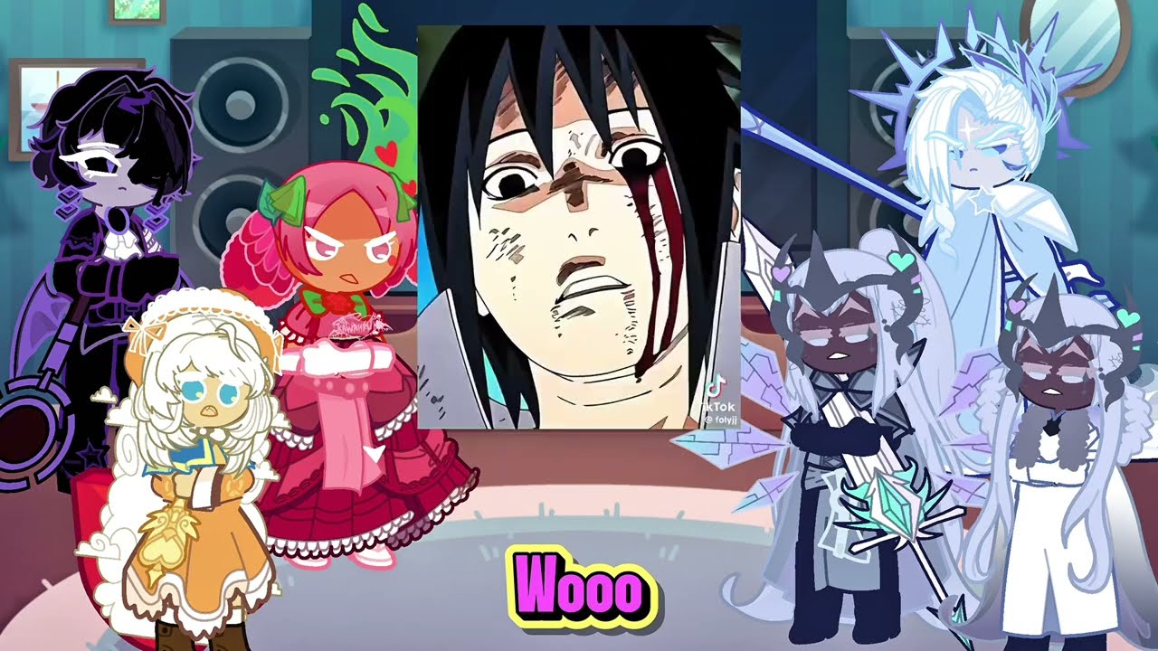Cookie run kingdom react to sasuke uchiha | naruto shippuden | TikToks | Gacha life 2