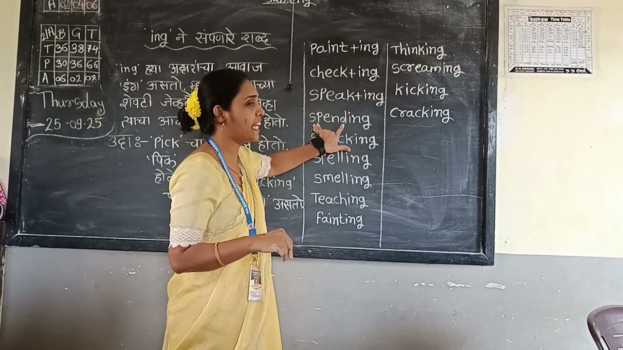 'ing' ने संपणारे शब्द #creativeteaching @kandekarmadam