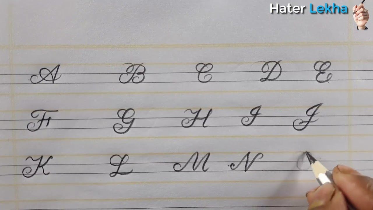 English Cursive Letter Writing | A B C D | Alphabet