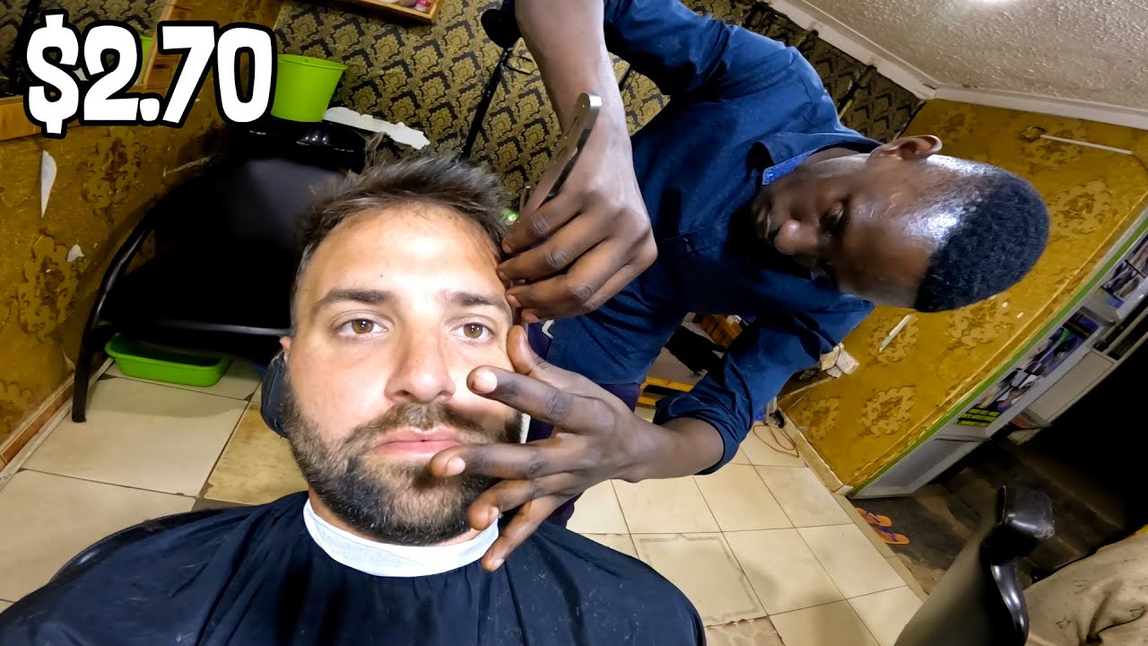 $2.70 barber in Africa 🇺🇬 Kampala, Uganda