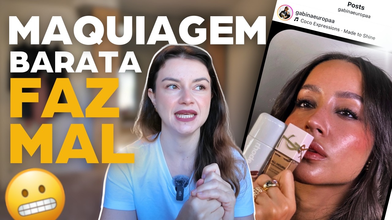 Maquiagem baratinha faz mal a pele | Esteticista reage