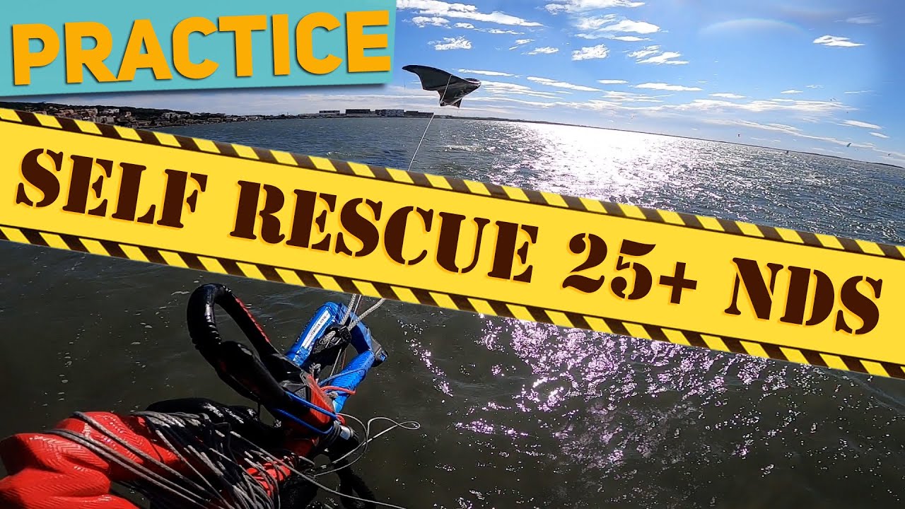 S'entraîner au Self Rescue par vent soutenu - Kitesurf Sécurité