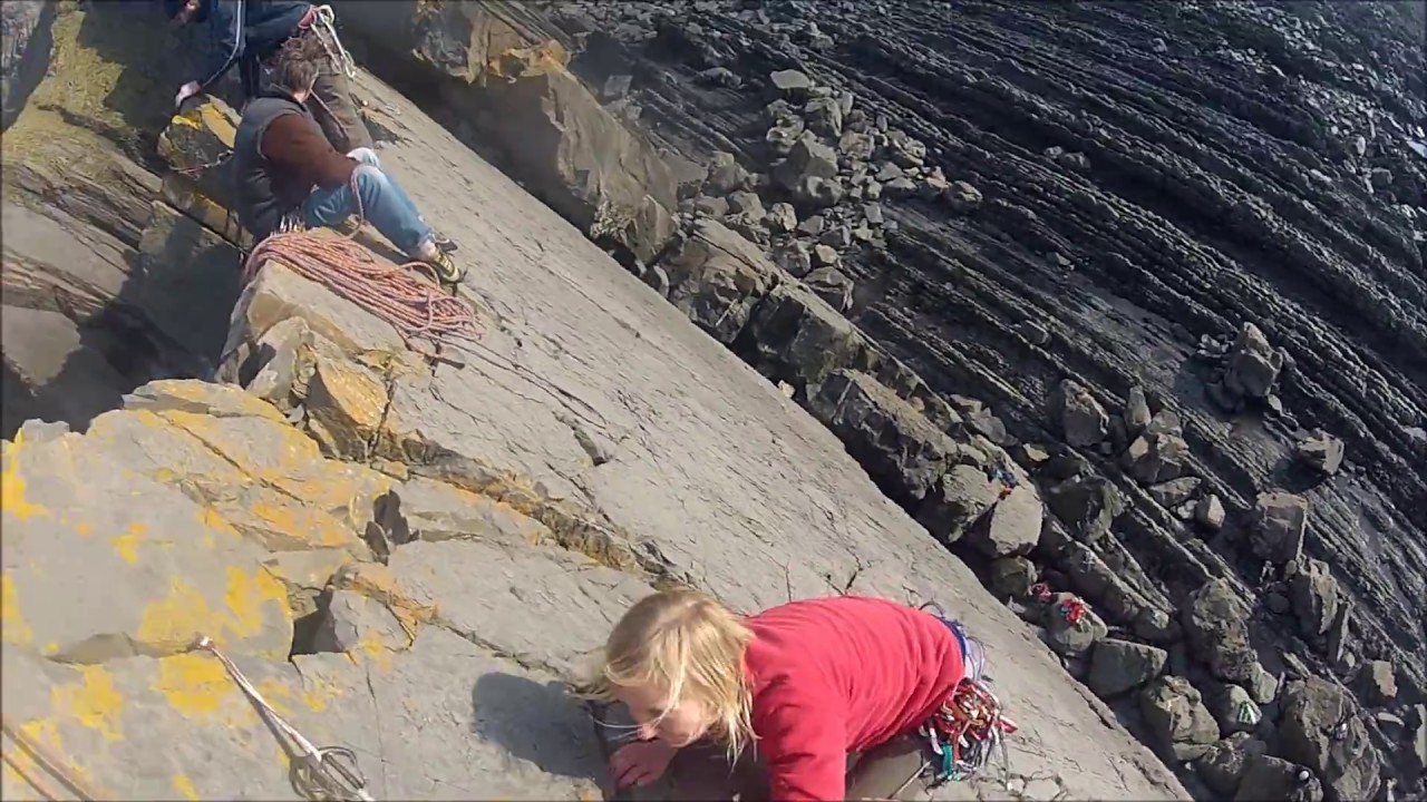 Climbing at Vicarage Cliff