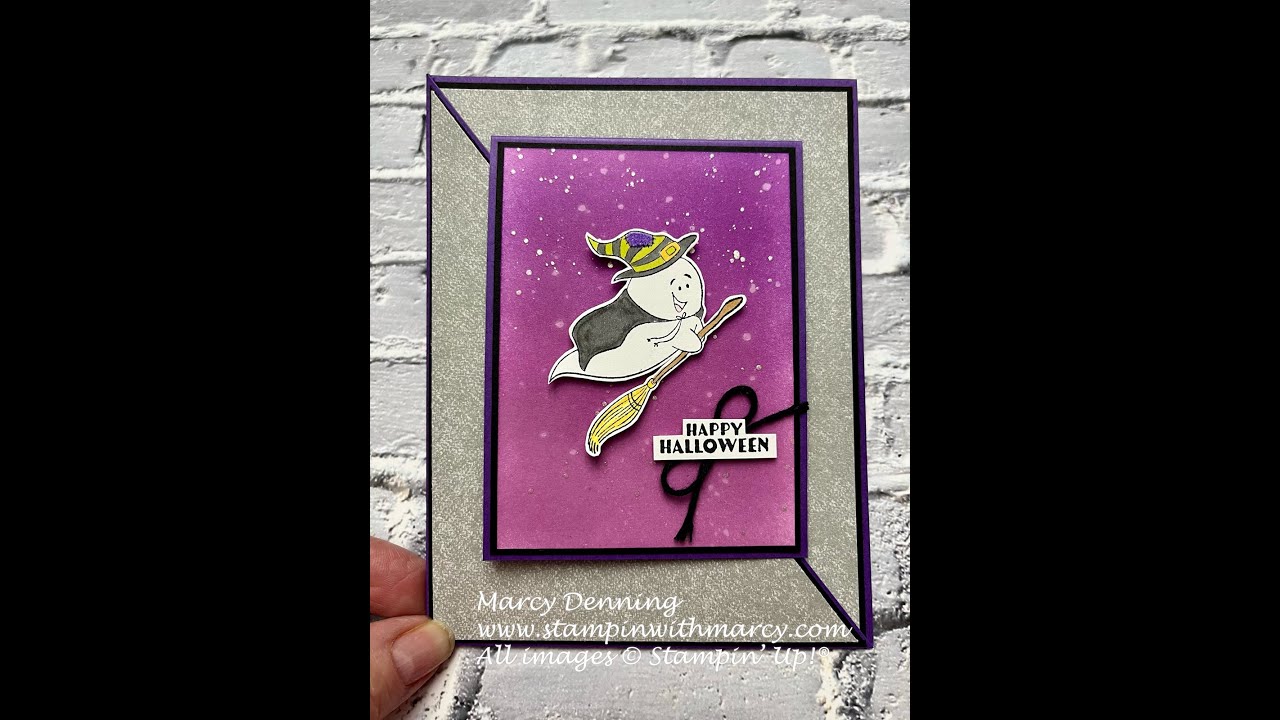 Playful Ghosts Fun Fold Card #stampinup