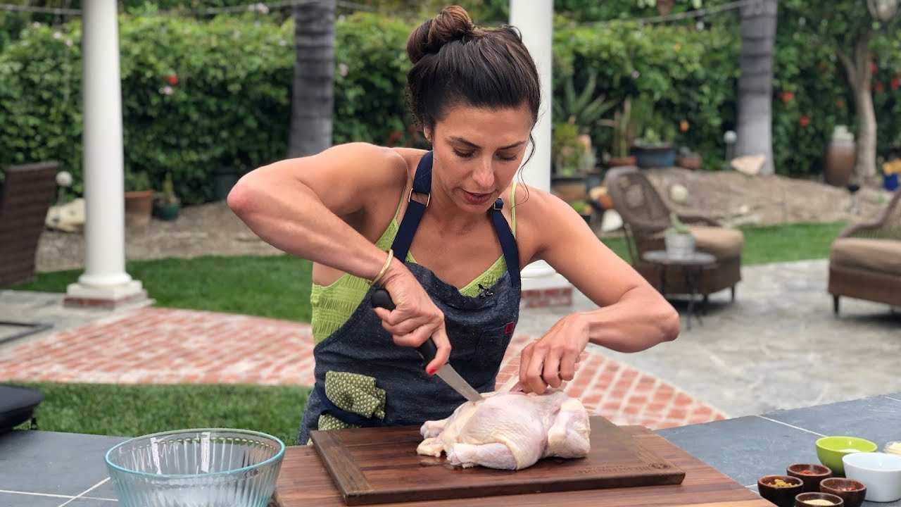 Spatchcock Chicken with Grilled Caesar Salad Recipe with Chef Jessica Monty