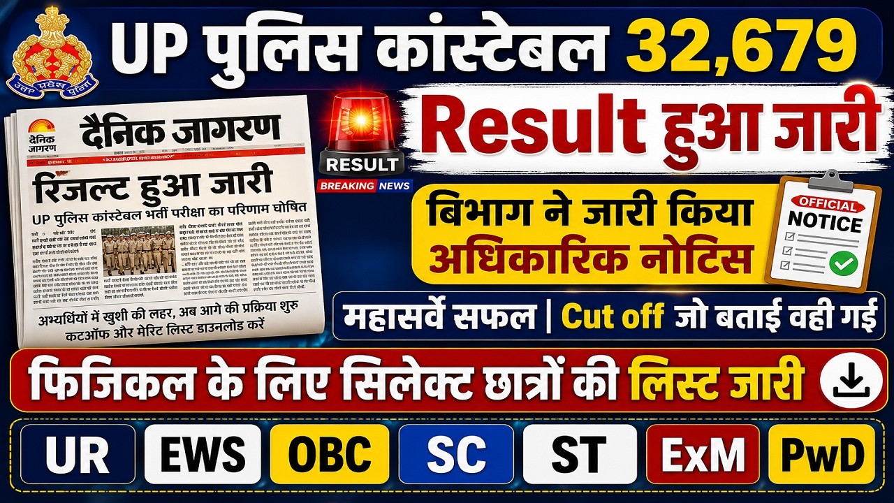 UP POLICE CONSTABLE RESULT 2026 | UP POLICE CONSTABLE RESULT KAB AAYEGA | UP POLICE CONSTABLE RESULT