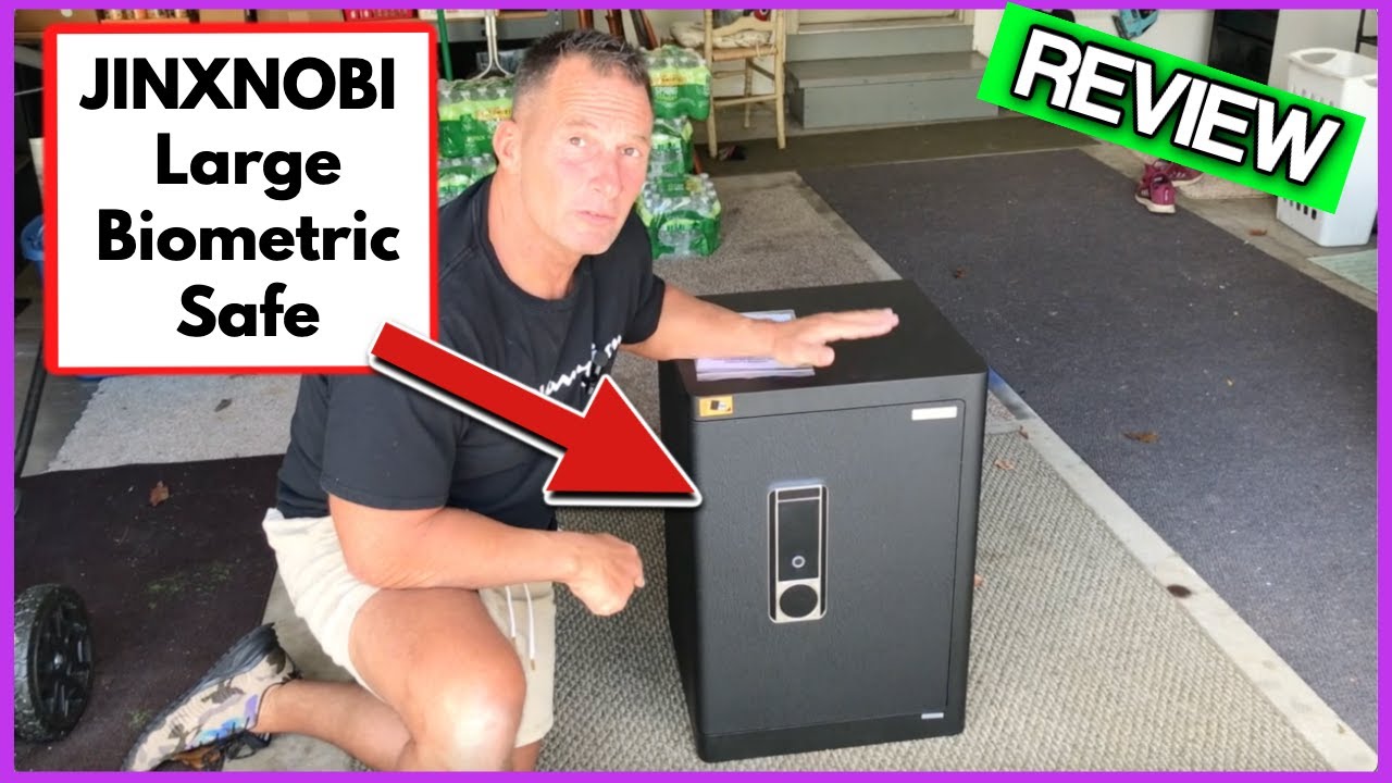 JINXNOBI Large Biometric Safes for Home,4 Cubic Feet Security Safe Box with Fingerprint Access, 25 2
