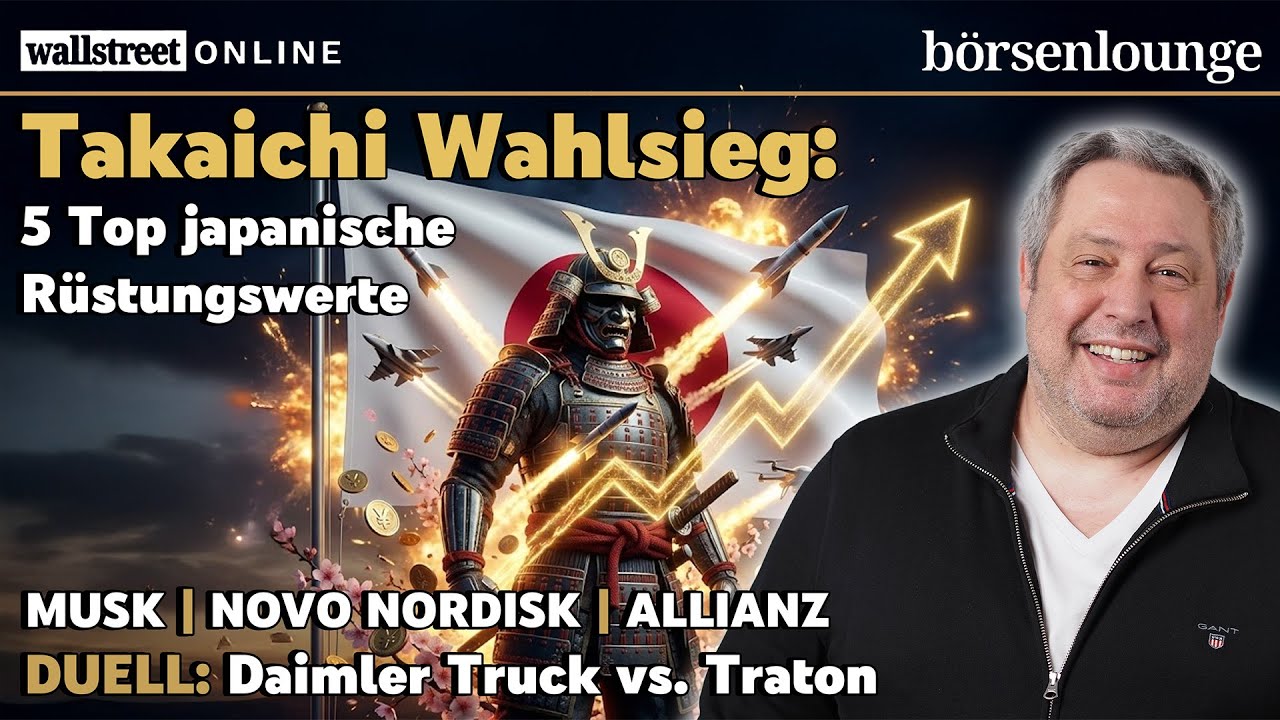 Top japanische Rüstungswerte | Musk: Stadt auf dem Mond, Novo: Aufatmen & Allianz