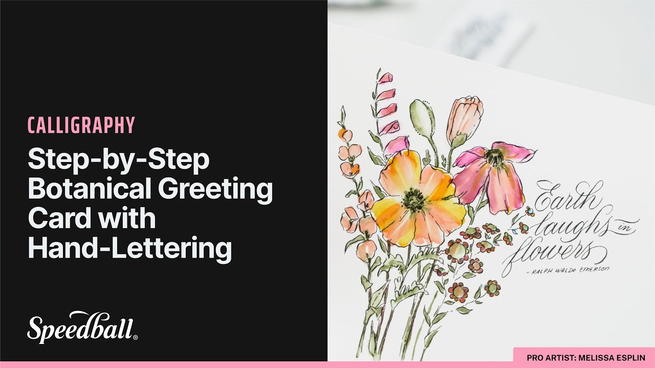 Step-by-Step Botanical Greeting Card with Hand-Lettering