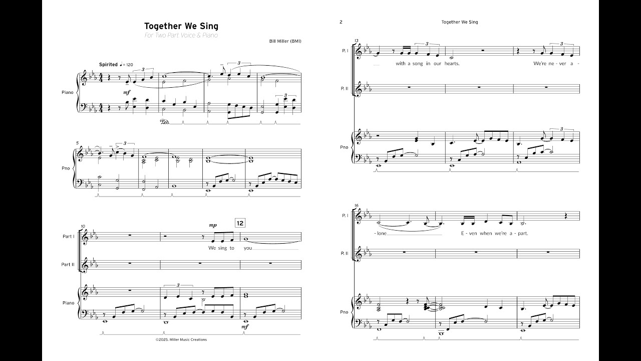 Together We Sing - Two Part (Bill Miller) | Concert & Contest Series for Choir