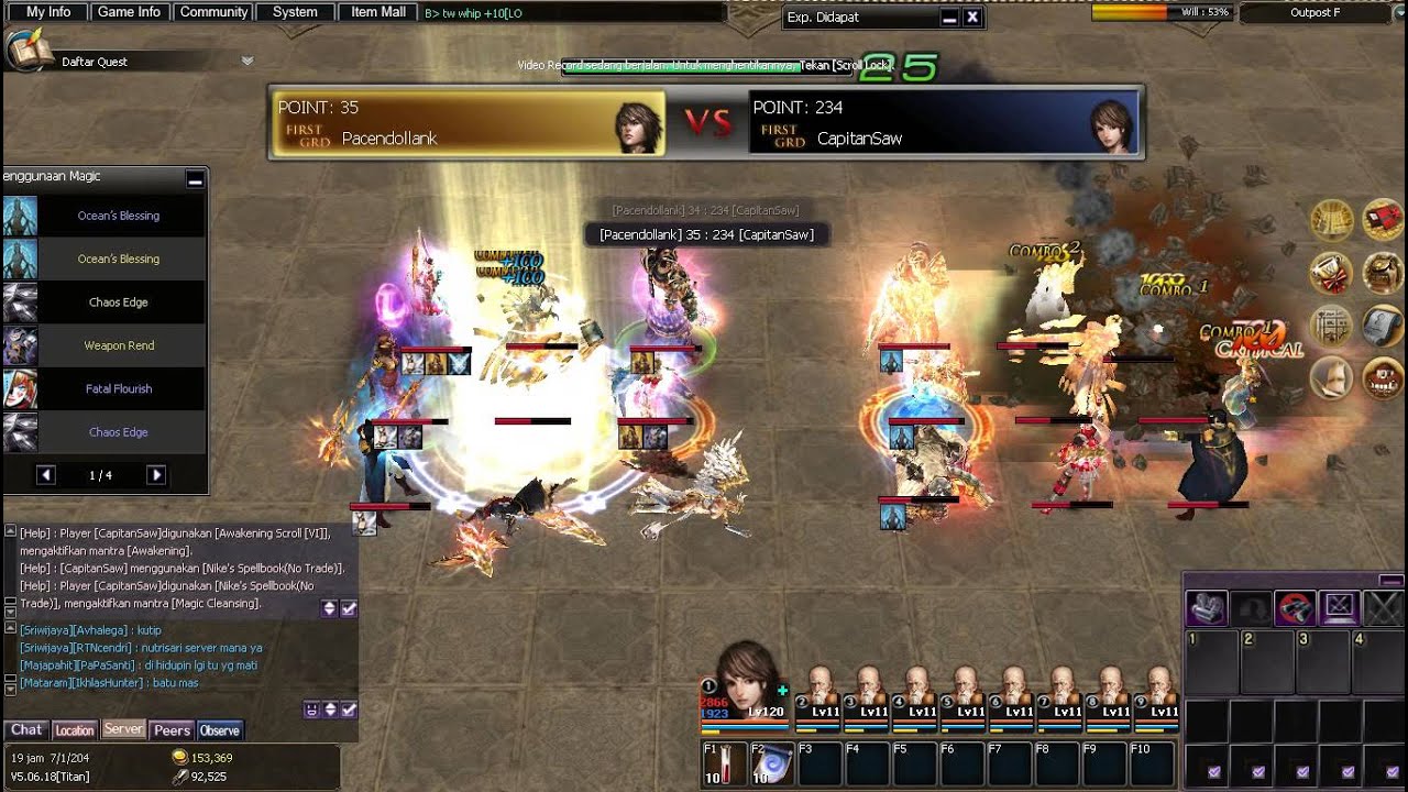 Titan Atlantica Online Indonesia August,30 2015, FINAL,Pacendollank(sword)Vs CapitanSAW(sword)