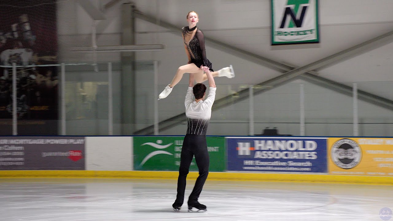 Addyson McDonald & Aaron Felberbaum's tribute skate at the Wilmette Centennial Flight 5342 Memorial